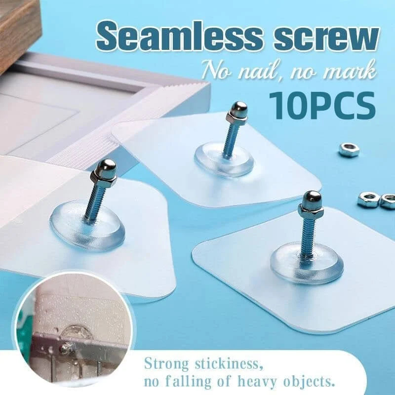 Heavy-Duty Self-Adhesive Wall Screws (10-Piece Set)