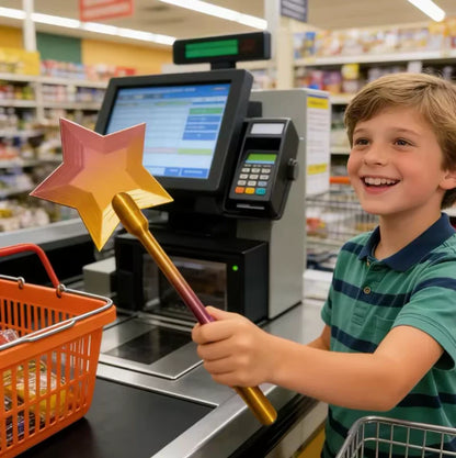 "Magic Pay" Credit Card Wand | 3D Printed Star Tap-to-Pay Wand for Checkout