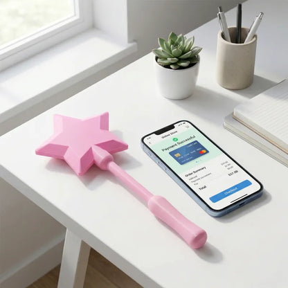 "Magic Pay" Credit Card Wand | 3D Printed Star Tap-to-Pay Wand for Checkout