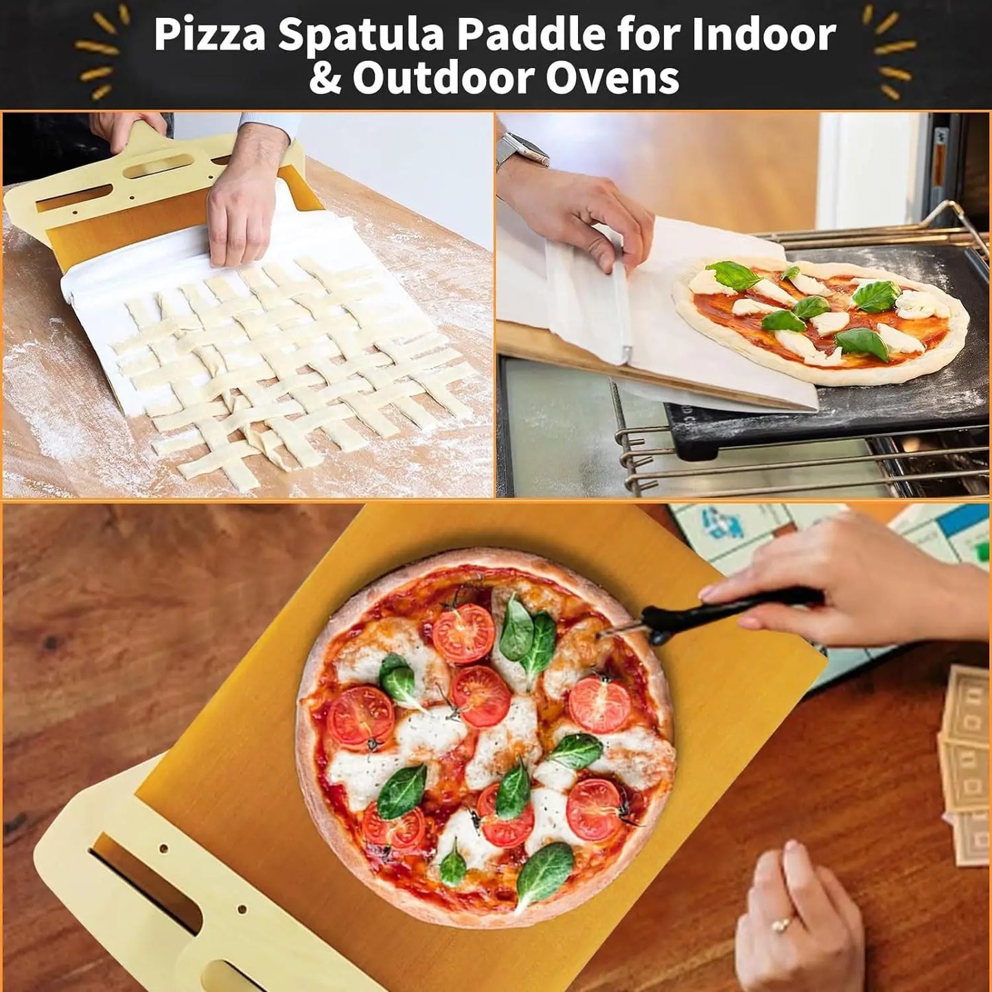 Sliding Pizza Peel Shovel Storage Board (trending product 🔥🔥)