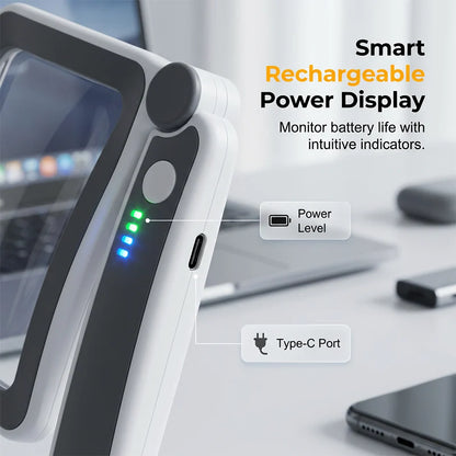 Loupe de Lecture LED Rechargeable - Haute Clarté 4X avec Grand Écran Ergonomique